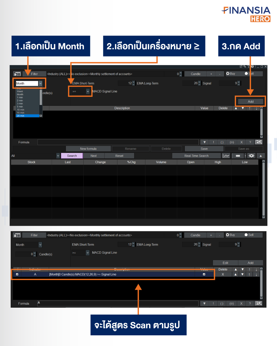 หาหุ้นเทรนด์ขาขึ้น ด้วย DIY Conditional Search