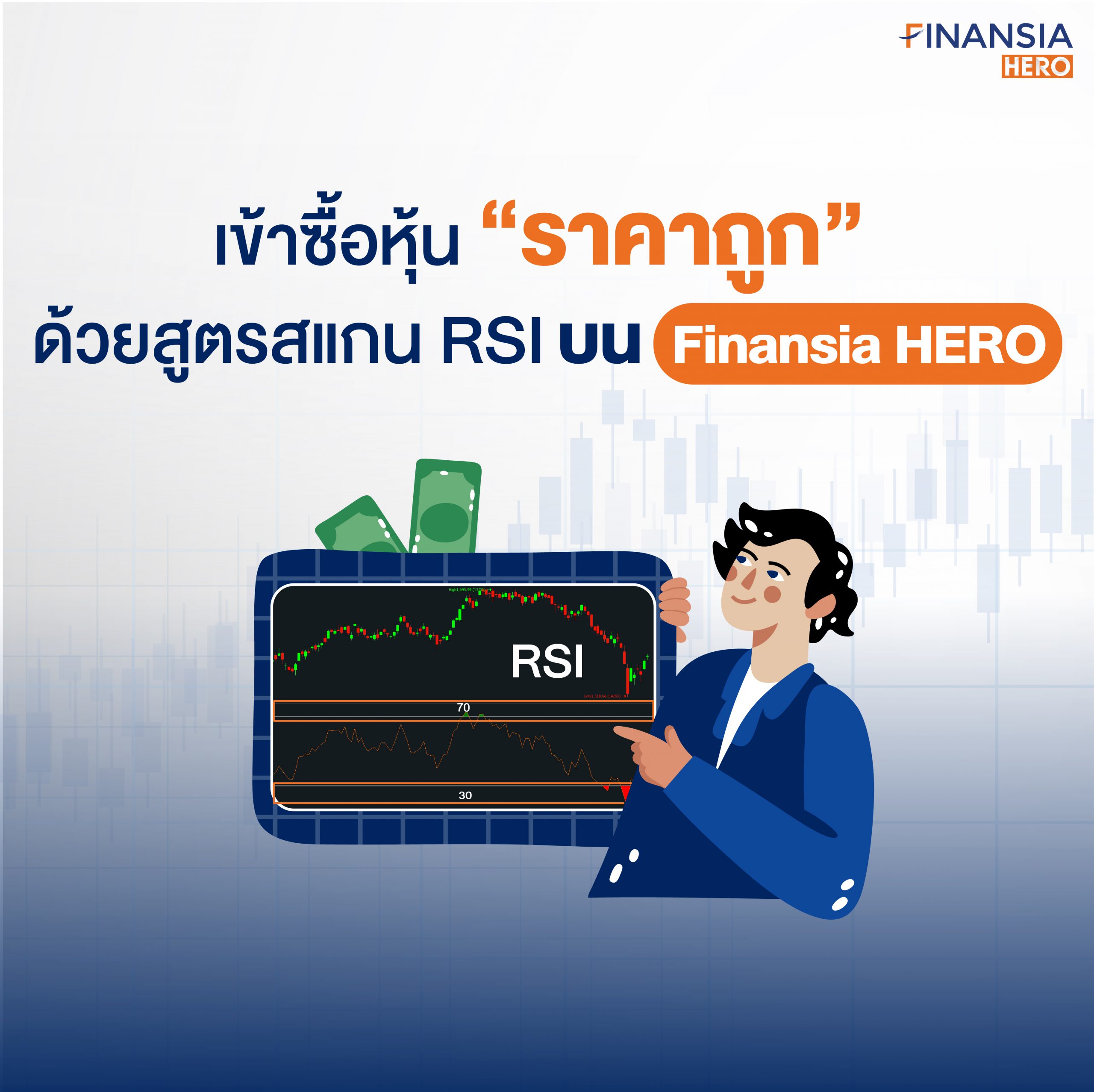 เข้าซื้อหุ้น “ราคาถูก” ด้วยสูตรสแกน RSI โปรแกรมเทรดหุ้น Finansia HERO
