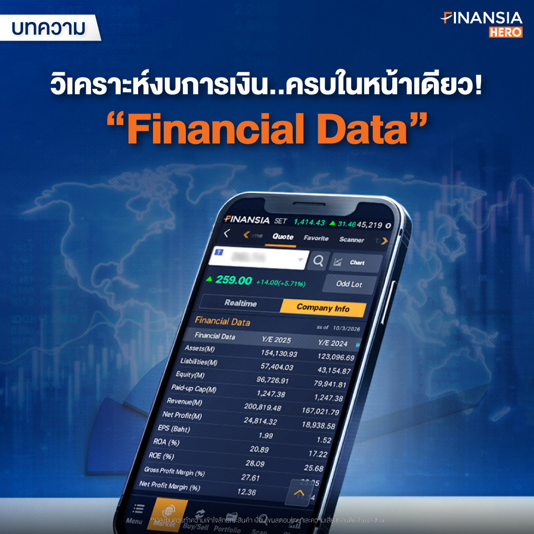 Financial Data คืออะไร? วิธีวิเคราะห์งบการเงินหุ้นใน Finansia HERO